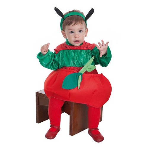 Costume bébé ver et Apple (0 à 12 mois)