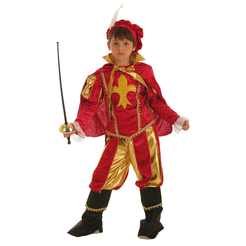 Costume enfant mousquetaire or