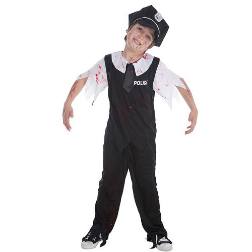 Costume enfant de police Zombie