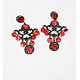 Boucles d’oreilles rouge 13 cm