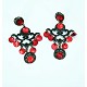 Boucles d’oreilles rouge 13 cm