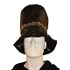 chapeau noir ornements d'argent H0077 34 cm