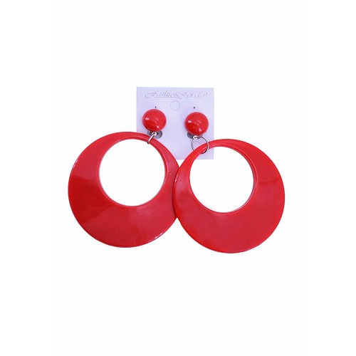 Pendientes Aros Rojos 0.8 CM