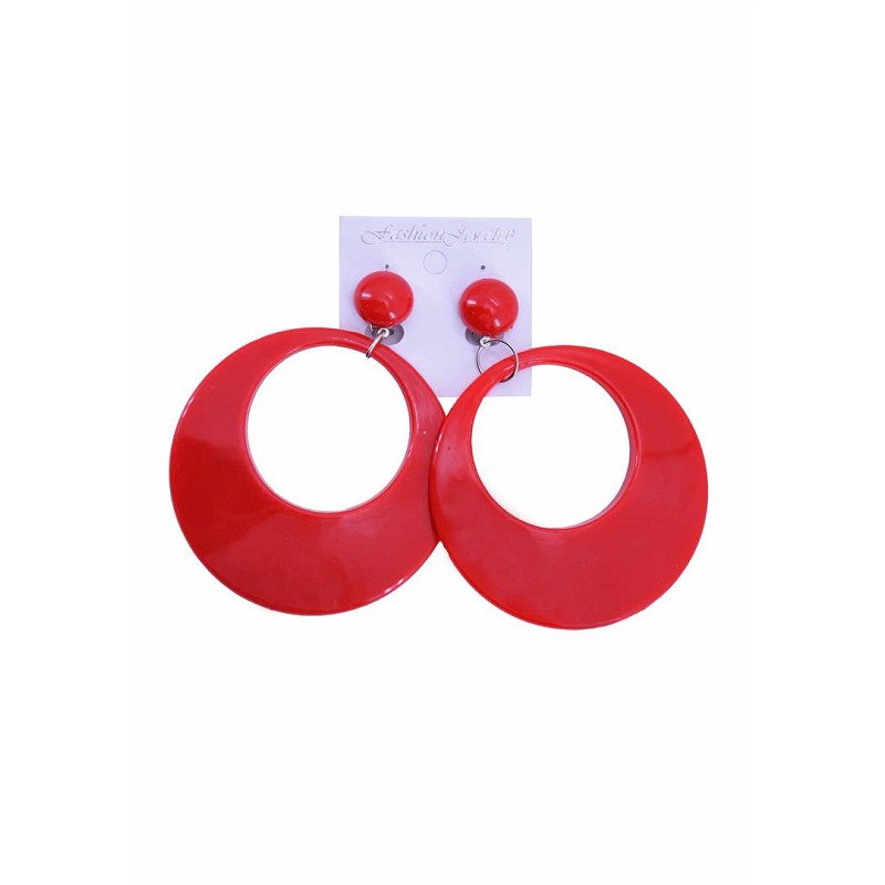 Pendientes Aros Rojos 0.8 CM