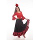 Falda Sevillana Negro/Rojo Baile