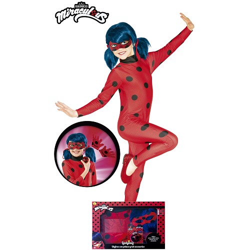 Disfraz Ladybug, Peluca Kit/Acce Infantil