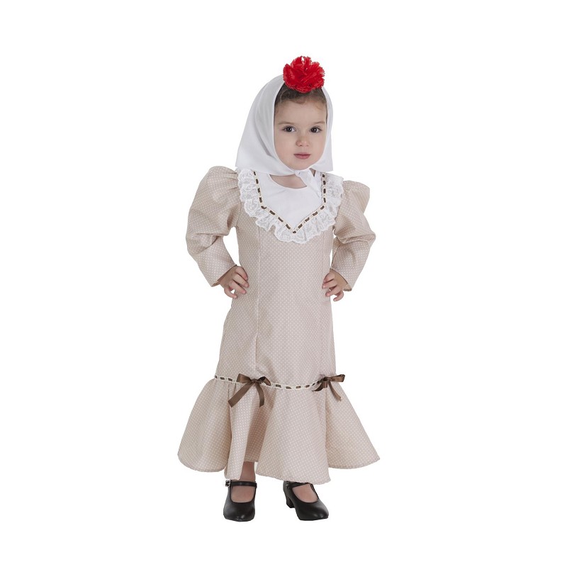 Disfraz Chulapa Beige Bebe (1 a 2 años )