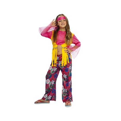 Disfraz Hippie Flecos Amarillos Infantil