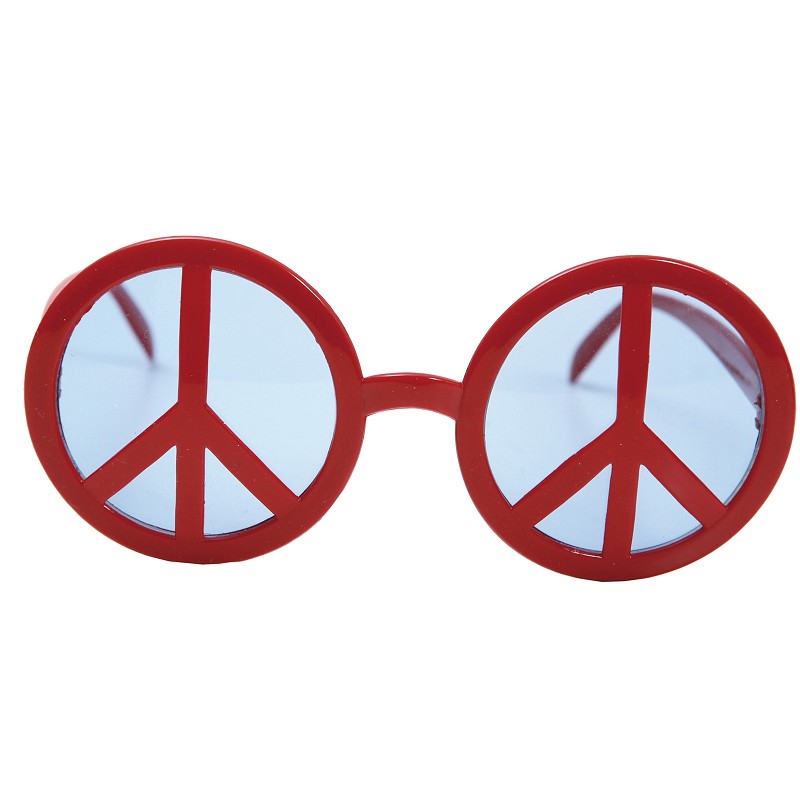 Gafas Simbolo De La Paz Rojas