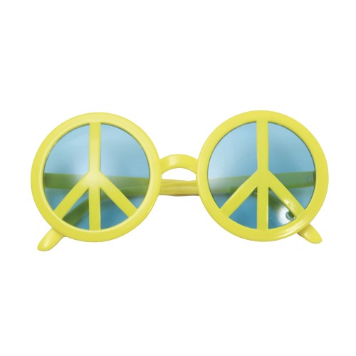 Gafas Simbolo De La Paz Amarillas