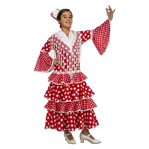 Disfraz Flamenca Sevilla Rojo Niña