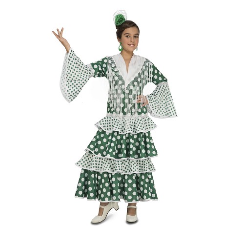 Disfraz Flamenca Feria Verde Niña