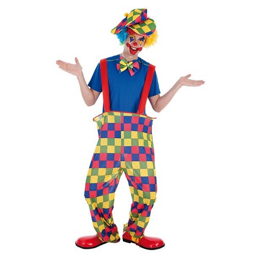 Costume adulte de clown arc en ciel