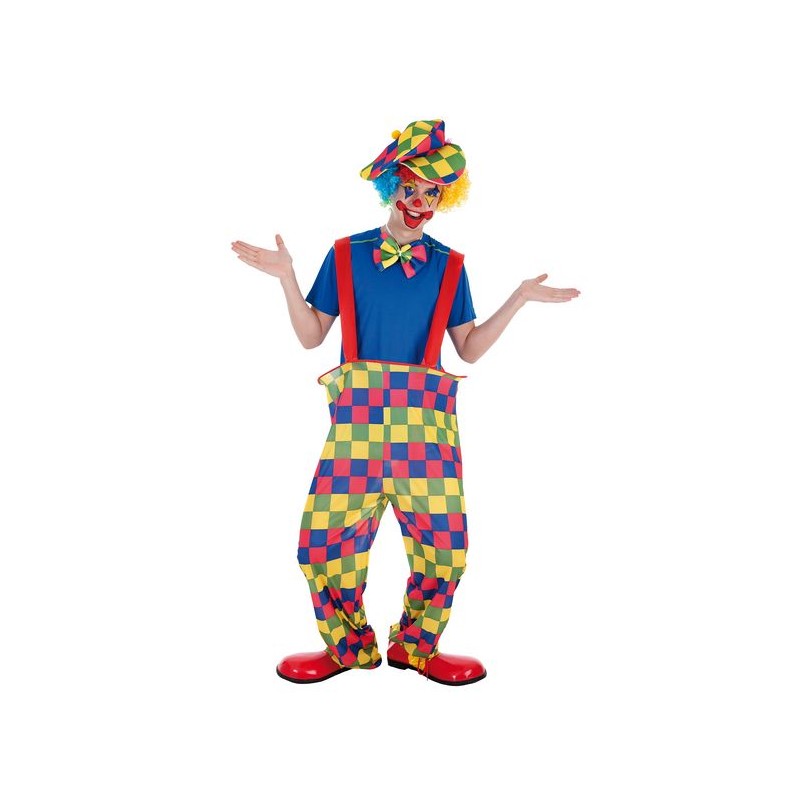 Costume adulte de clown arc en ciel