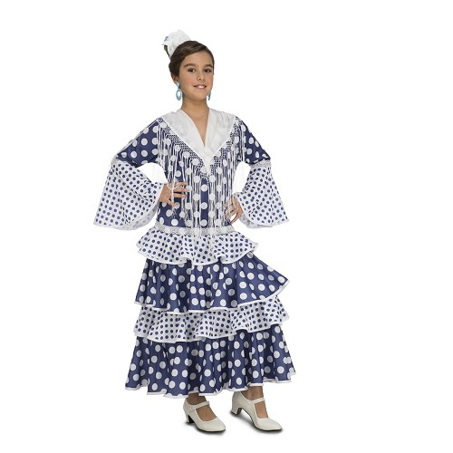 Disfraz Flamenca Soleá Azul Niña