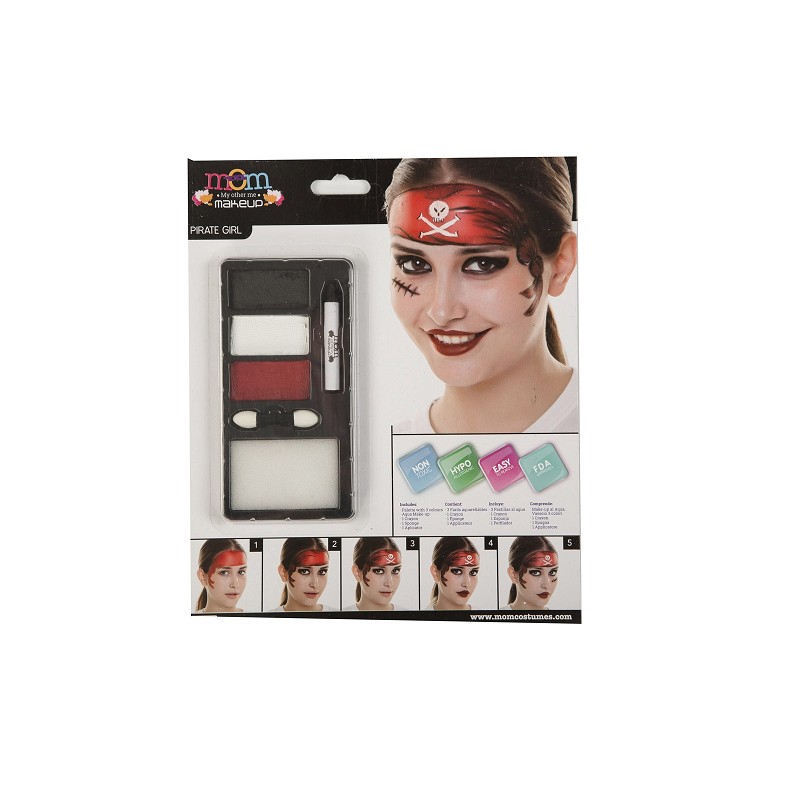 Kit Maquillaje Adulto Pirata Chica