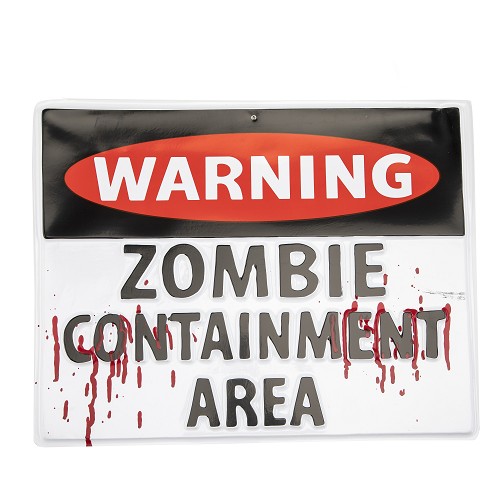 Cartel De Área Zombies